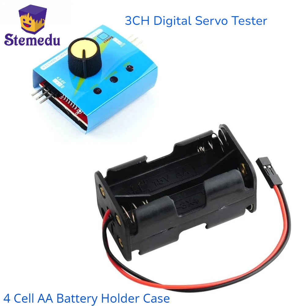 Battery Case Storage - Testeur de servomoteur numérique 3CH, contrôleur