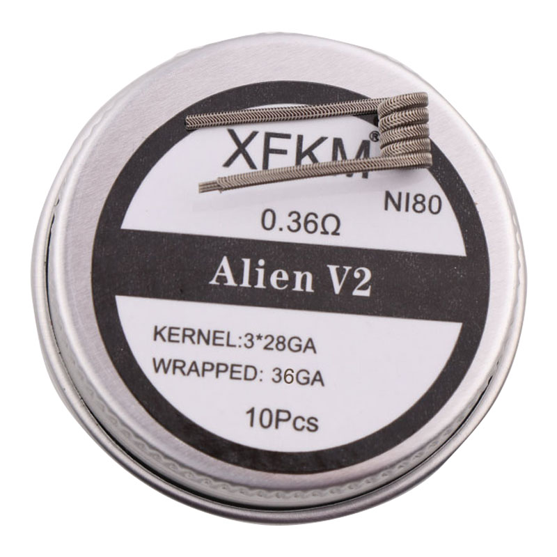 Clapton Wire Pre Built - Nouveau XFKM NI80/A1/SS316L 10 pièces/lot bobine