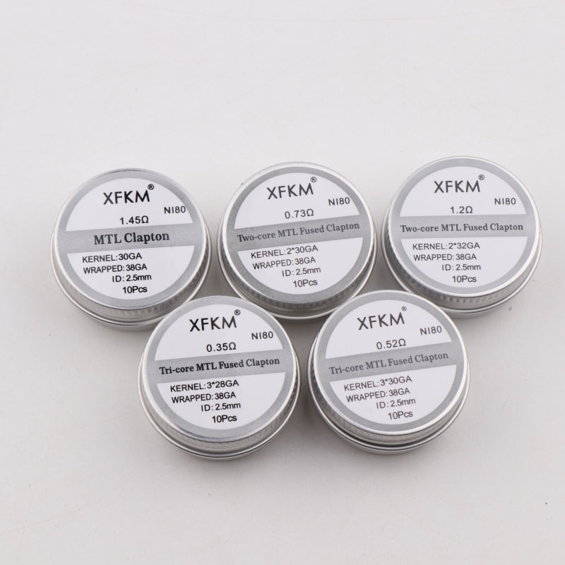 Clapton Wire Pre Built - XFKM-Bobines préfabriquées NI80/A1/SSSION L MTL Clapton,