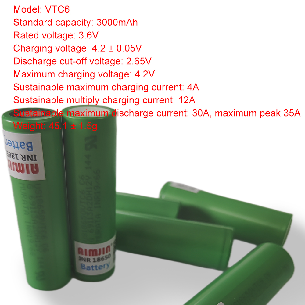 Batterie VTC6 18650 3000mAh 3. - Vape Battery 18650 avis et prix